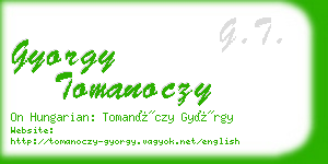 gyorgy tomanoczy business card